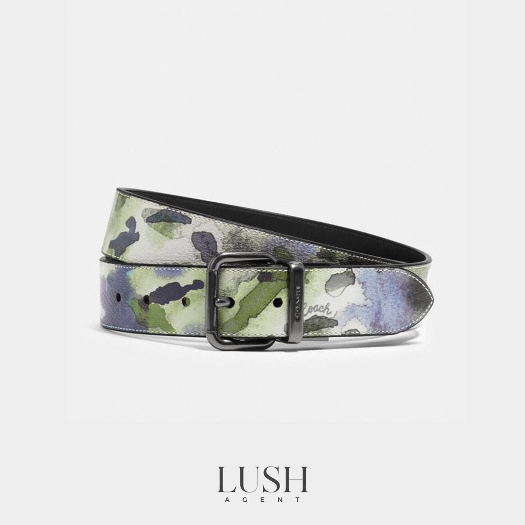 Roller Buckle Cut To Size Reversible Belt With Camo Print, 38 Mm