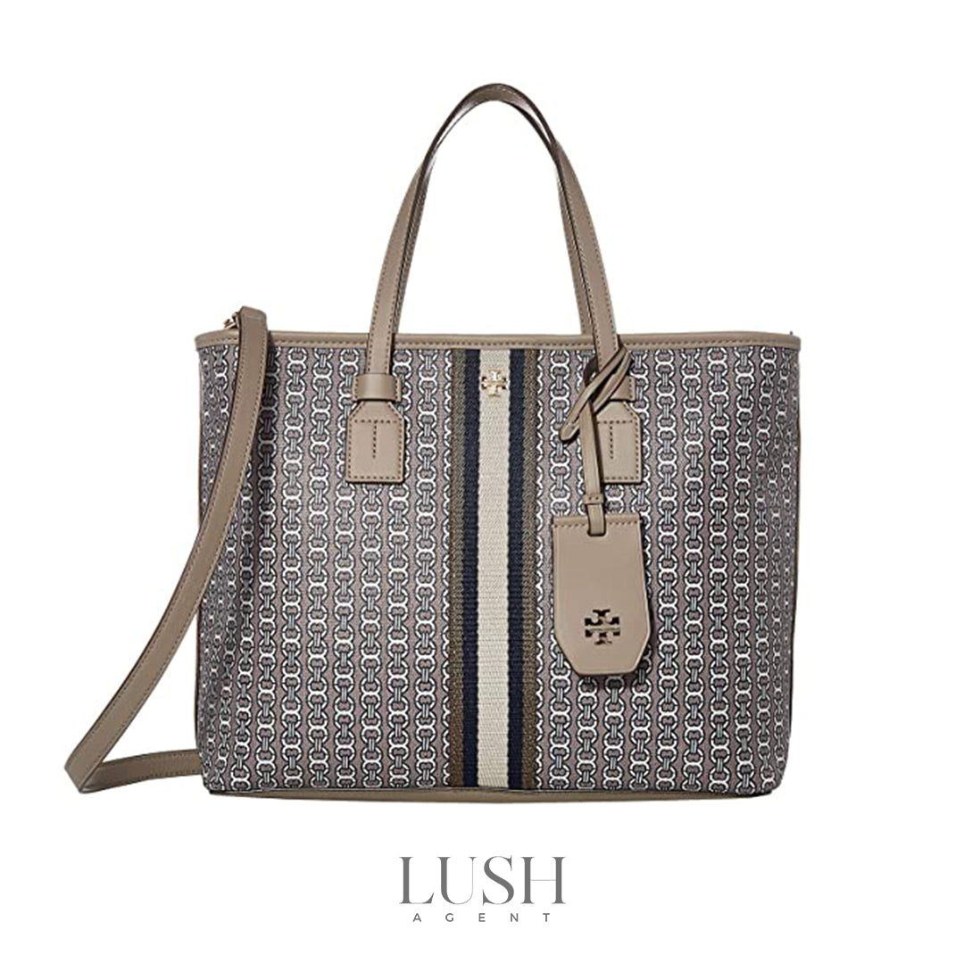 Tory Burch Gemini Link Small Tote in Gray